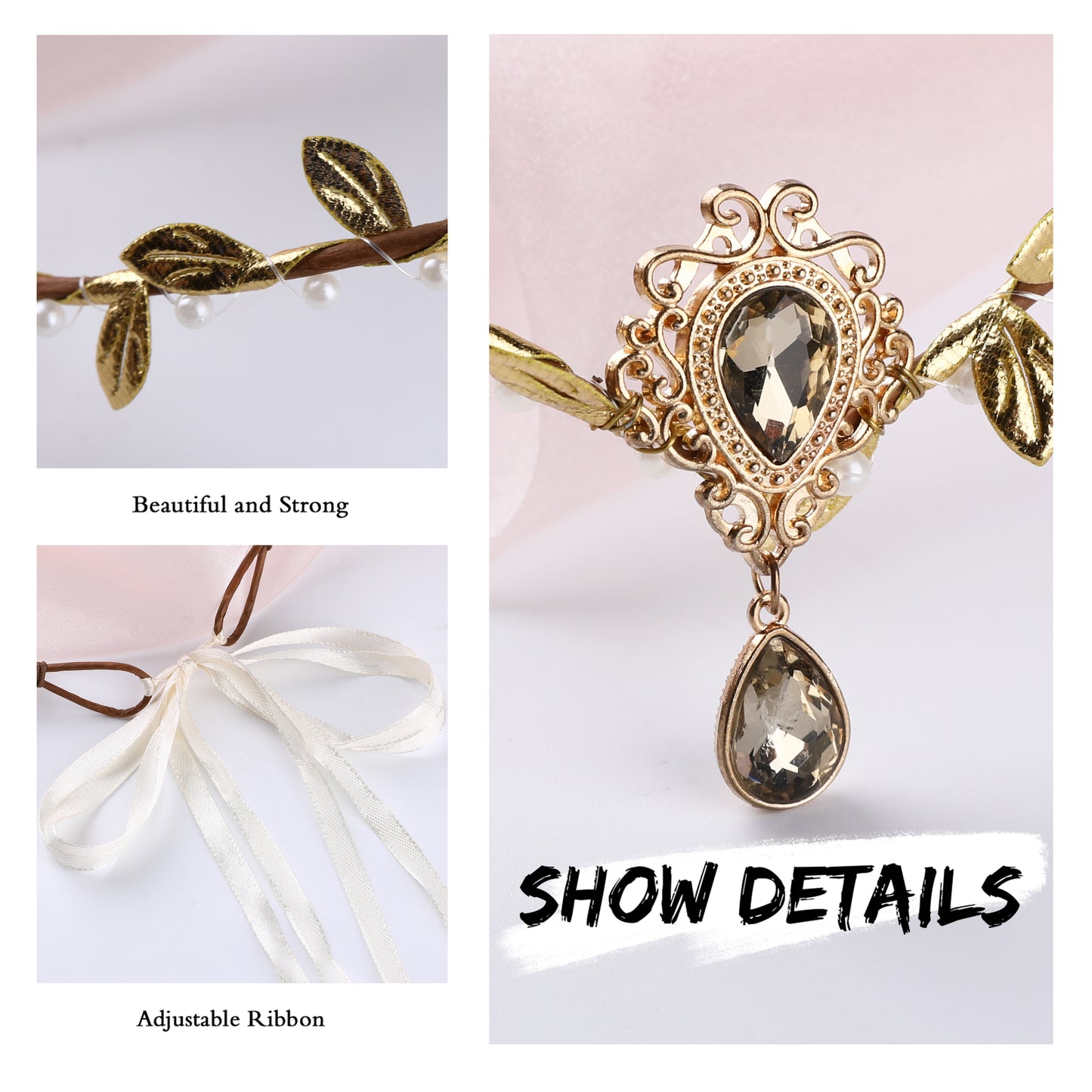 Handmade Gold Fairy Crown for Wedding