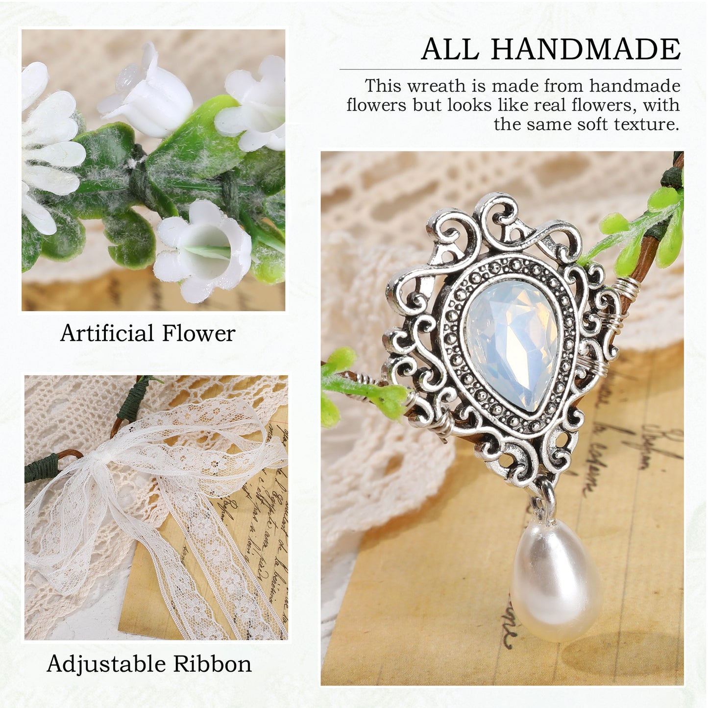 Woodland Floral Elf Headpiece