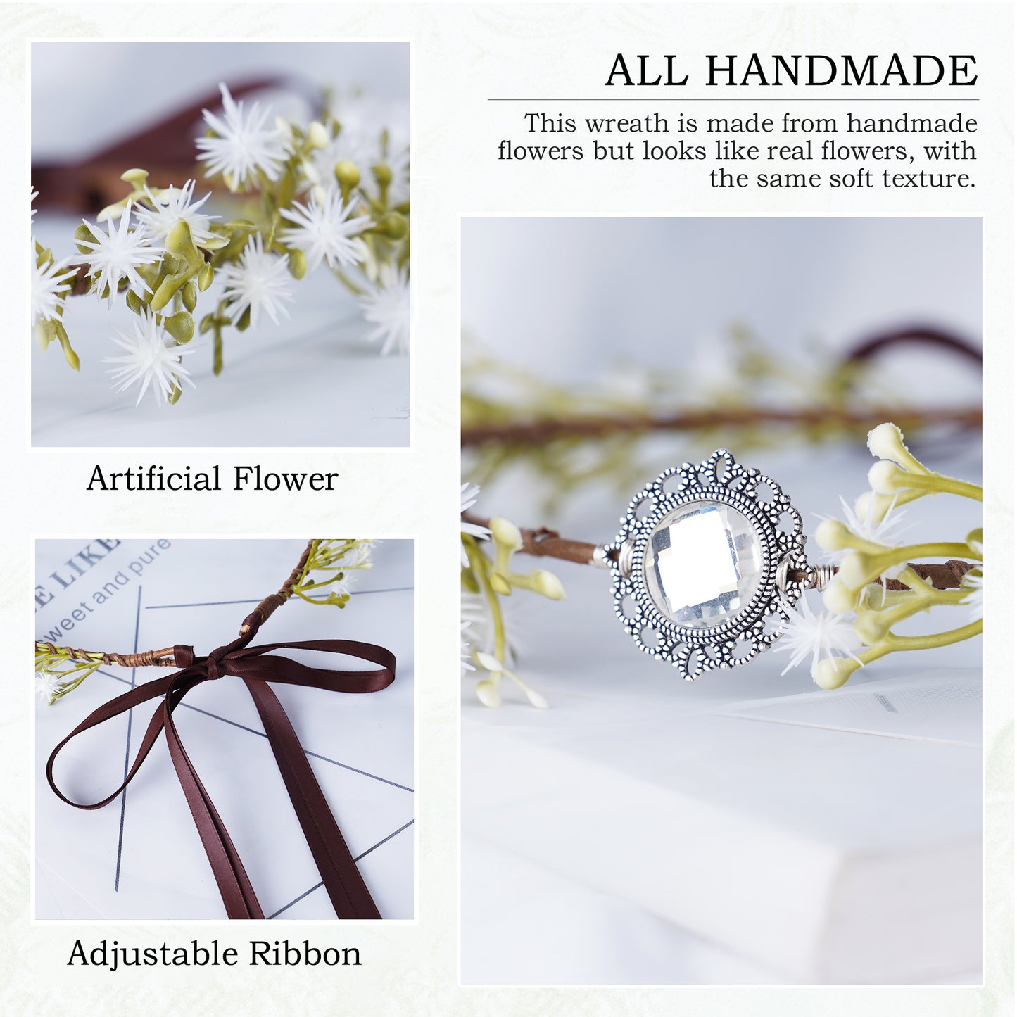 Moon Leaf Headband: Woodland Fairy Crown, Dark Green Elven Circlet