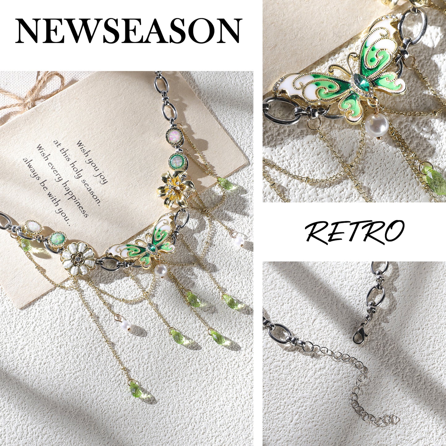 MOSTORY Y2K Renaissance Butterfly Necklace - Fairy Choker