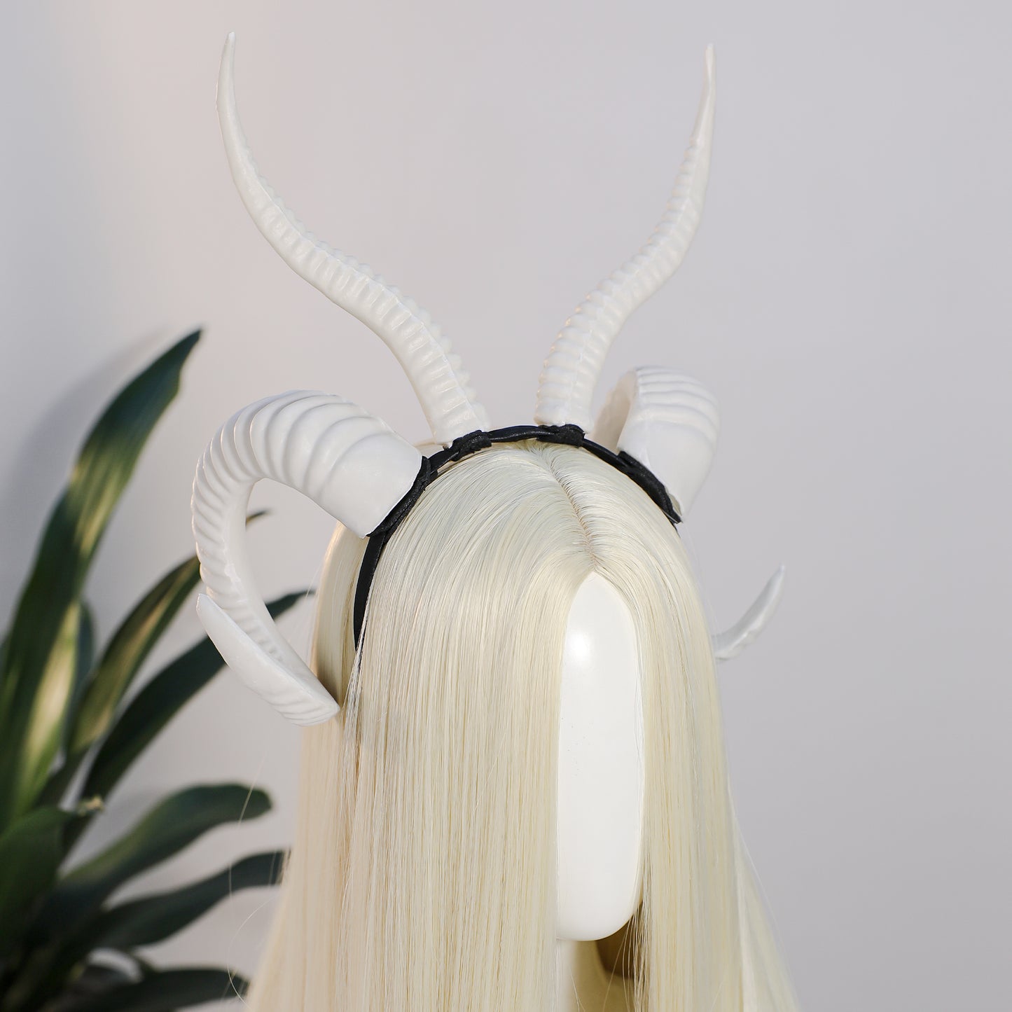 White Sheep Horns Headband