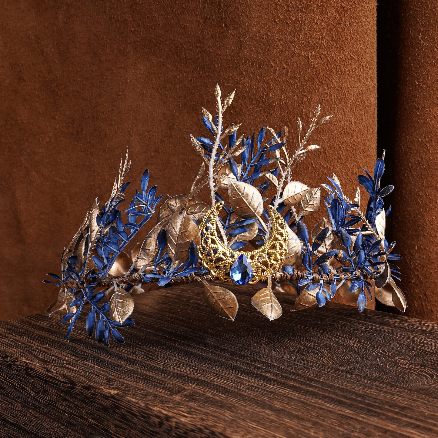 Handmade Woodland Fairy Crown - Elf Flower Headpiece Forest Floral Tiara
