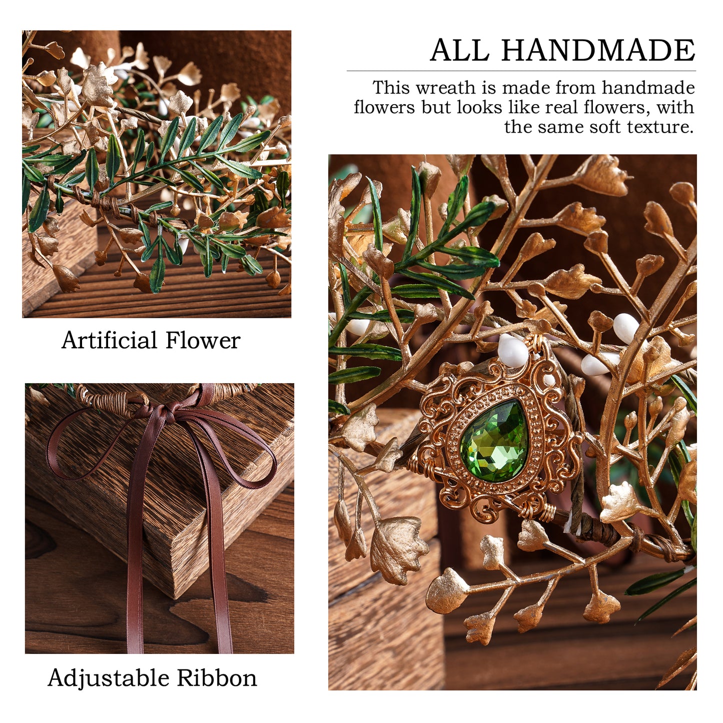 Woodland Floral Headpiece - Handmade Leaf Flower Crown