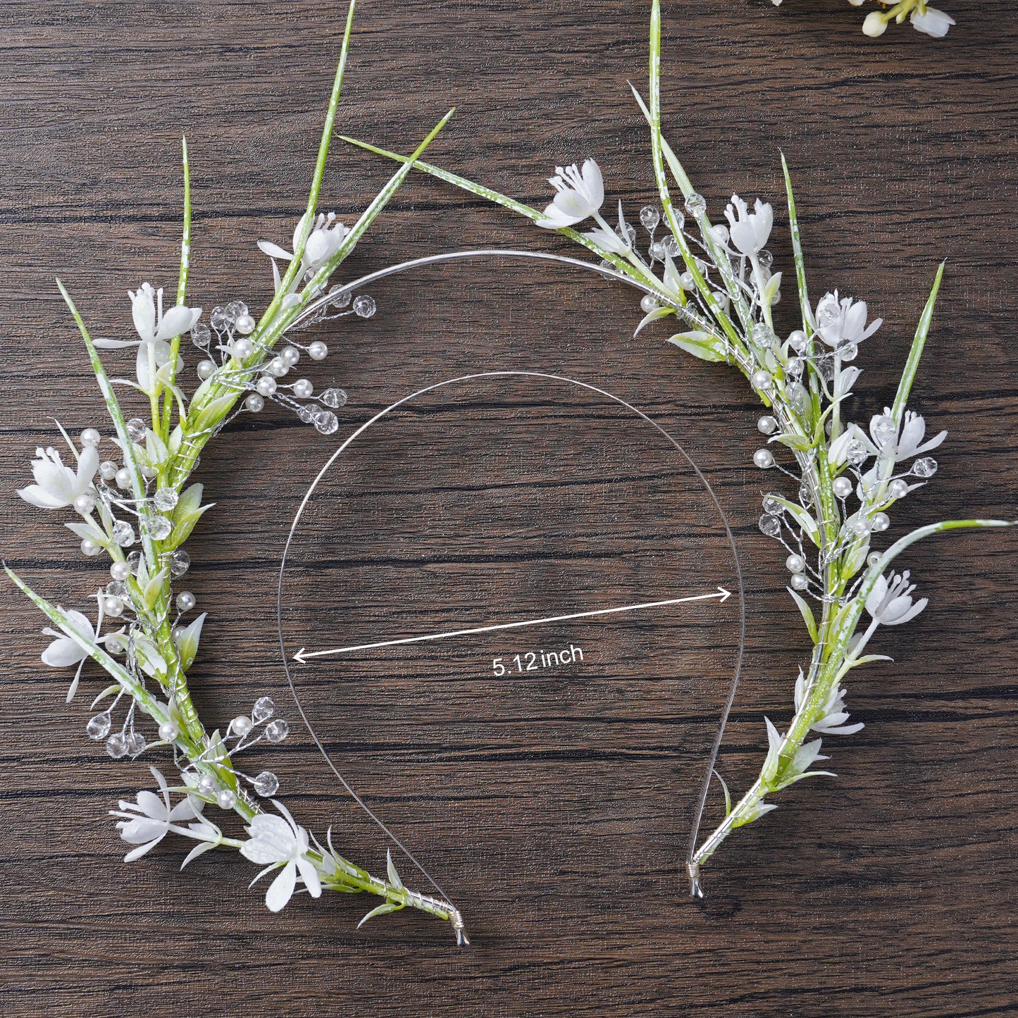 Silver Deer Antler Flower Headband: Woodland Elf, Fairy Floral, Cosplay Wedding