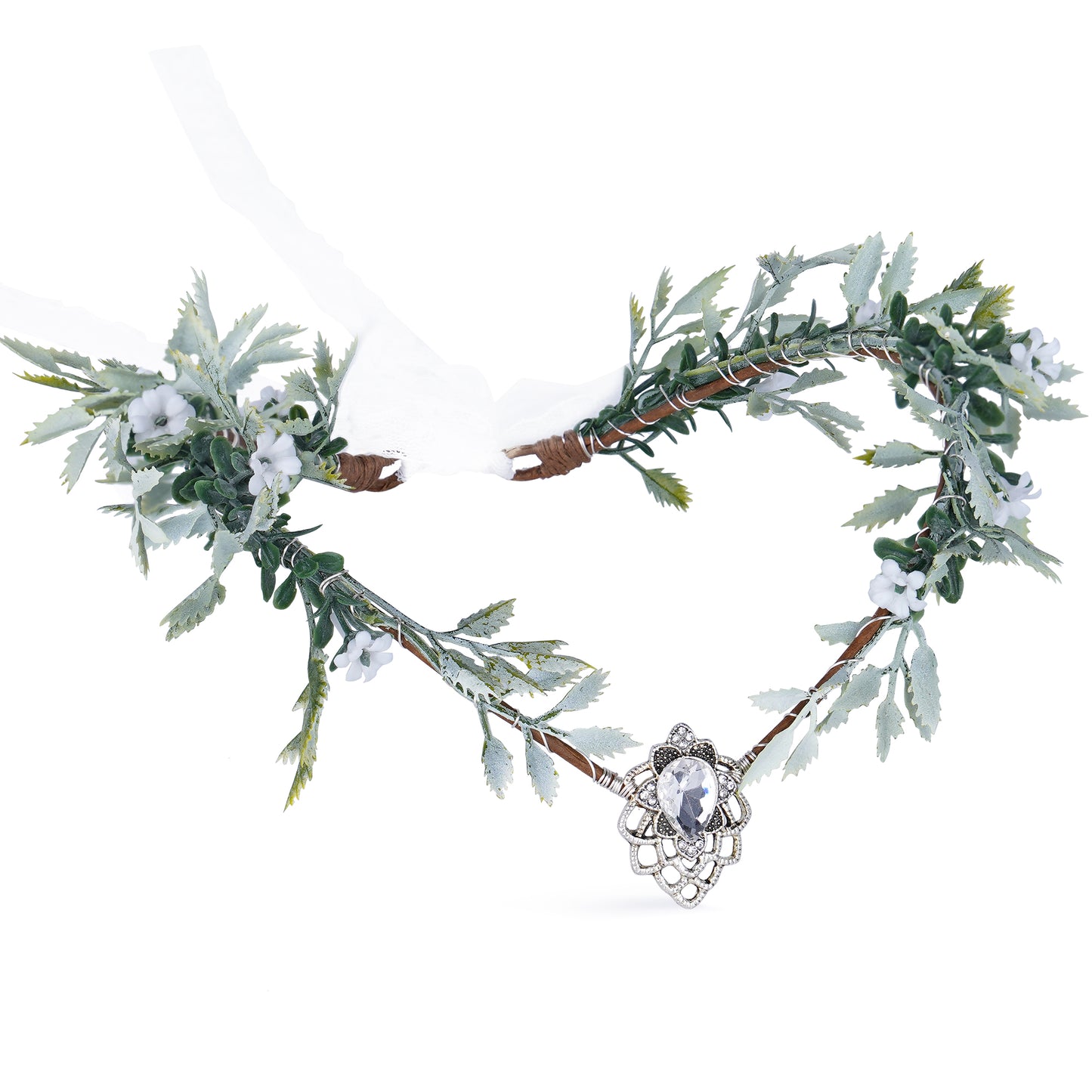 Handmade Green Flower Crown Headpiece