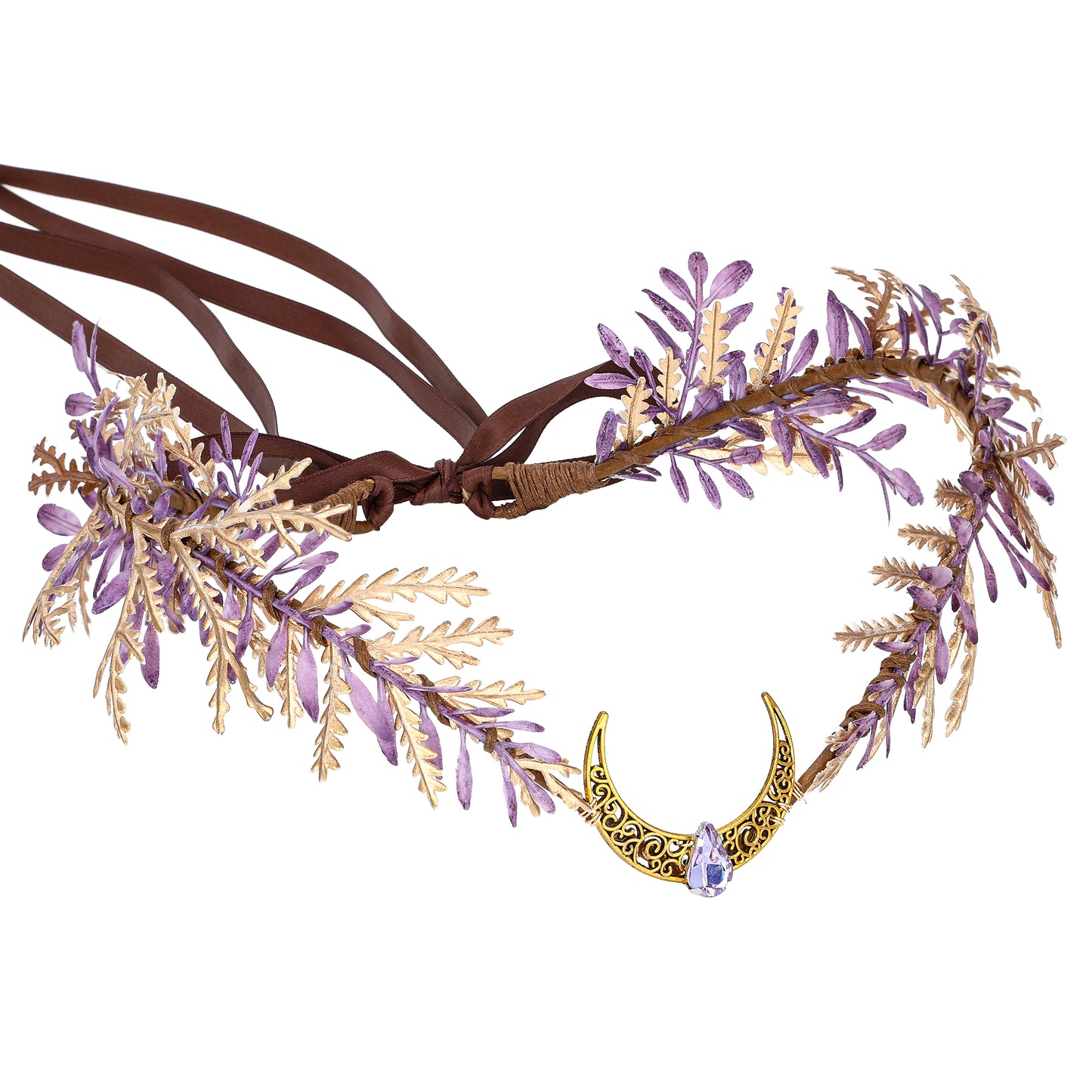Handmade Gold Leaf Moon Crown