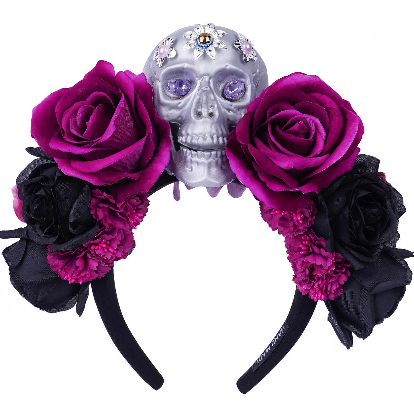 Purple Flower Headband: Mexican Floral Headpiece
