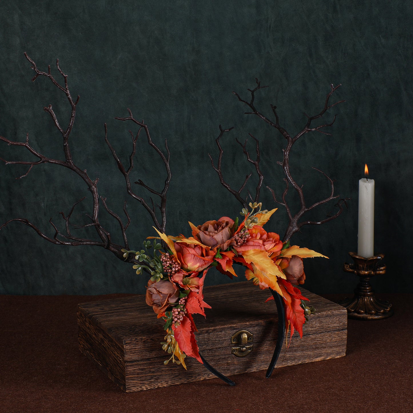 Fall Branch Headband: Woodland Antler Flower Crown