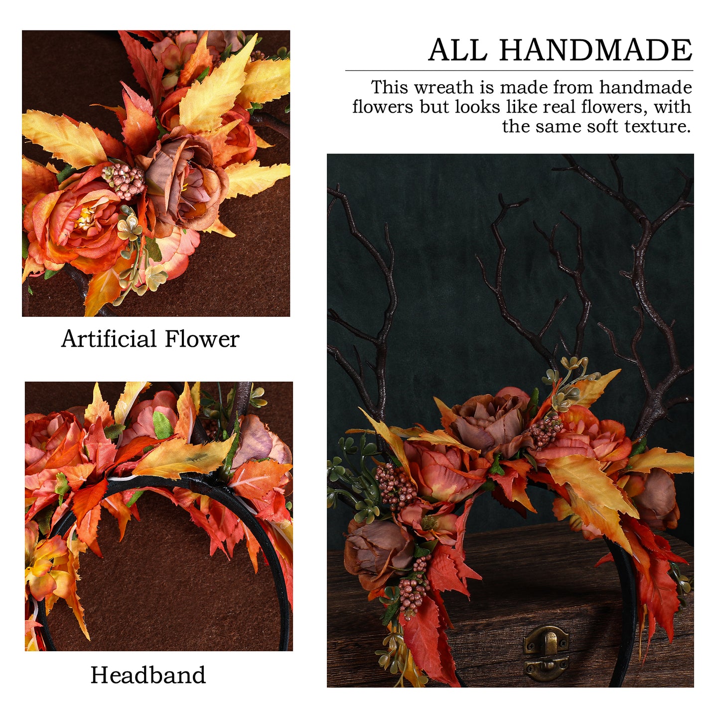 Fall Branch Headband: Woodland Antler Flower Crown