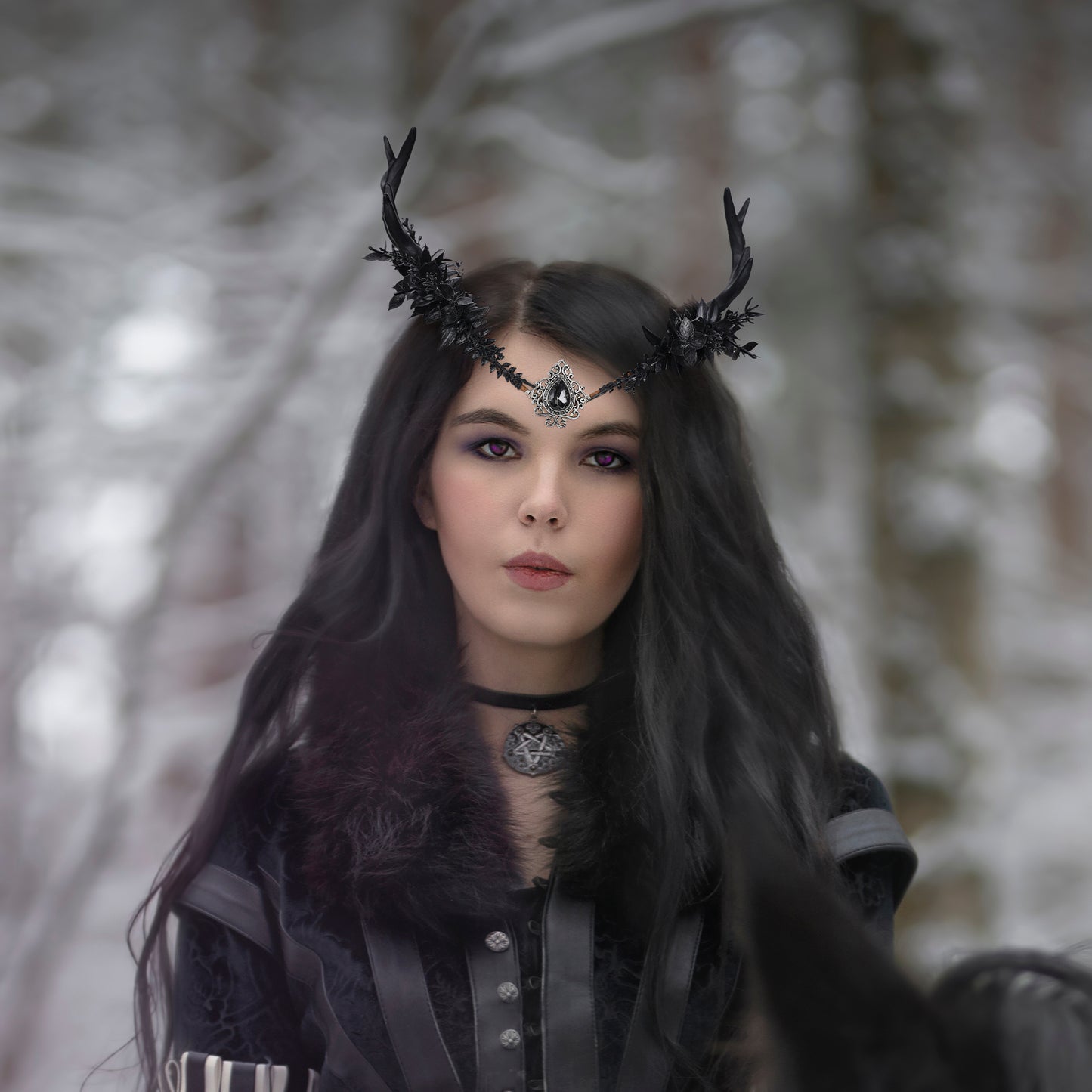 Gothic Elven Crown: Deer Horns