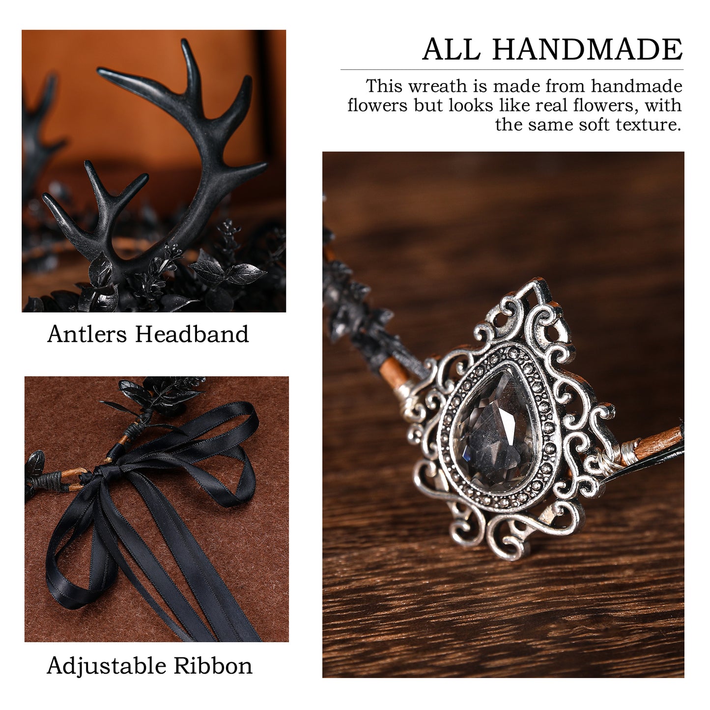 Gothic Elven Crown: Deer Horns