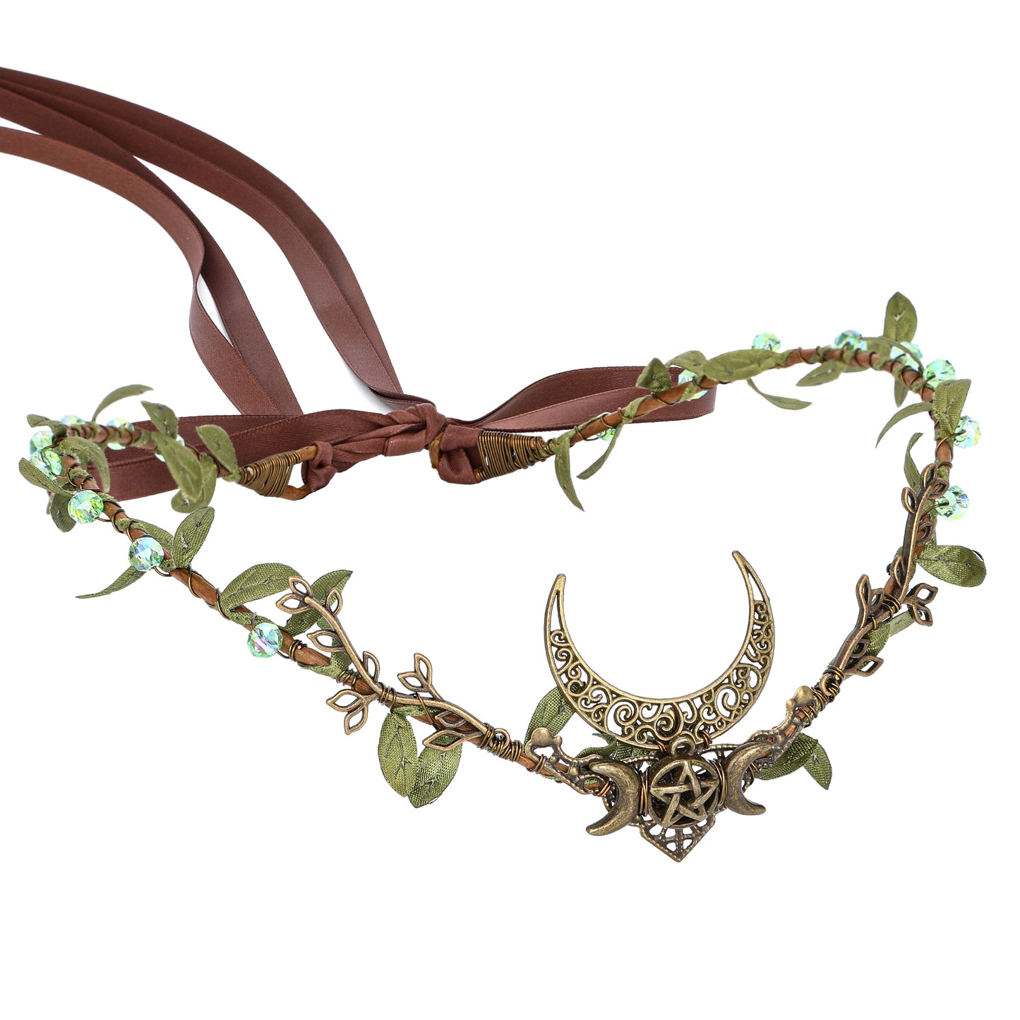 Handmade Moon Elf Crown - Elven Circlet Woodland Forest Headpiece