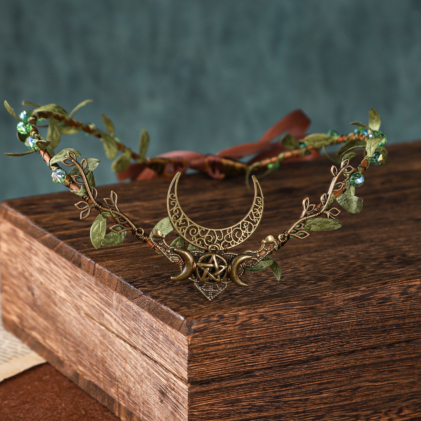 Handmade Moon Elf Crown - Elven Circlet Woodland Forest Headpiece