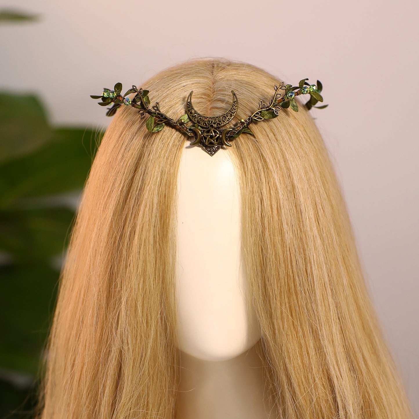 Handmade Moon Elf Crown - Elven Circlet Woodland Forest Headpiece