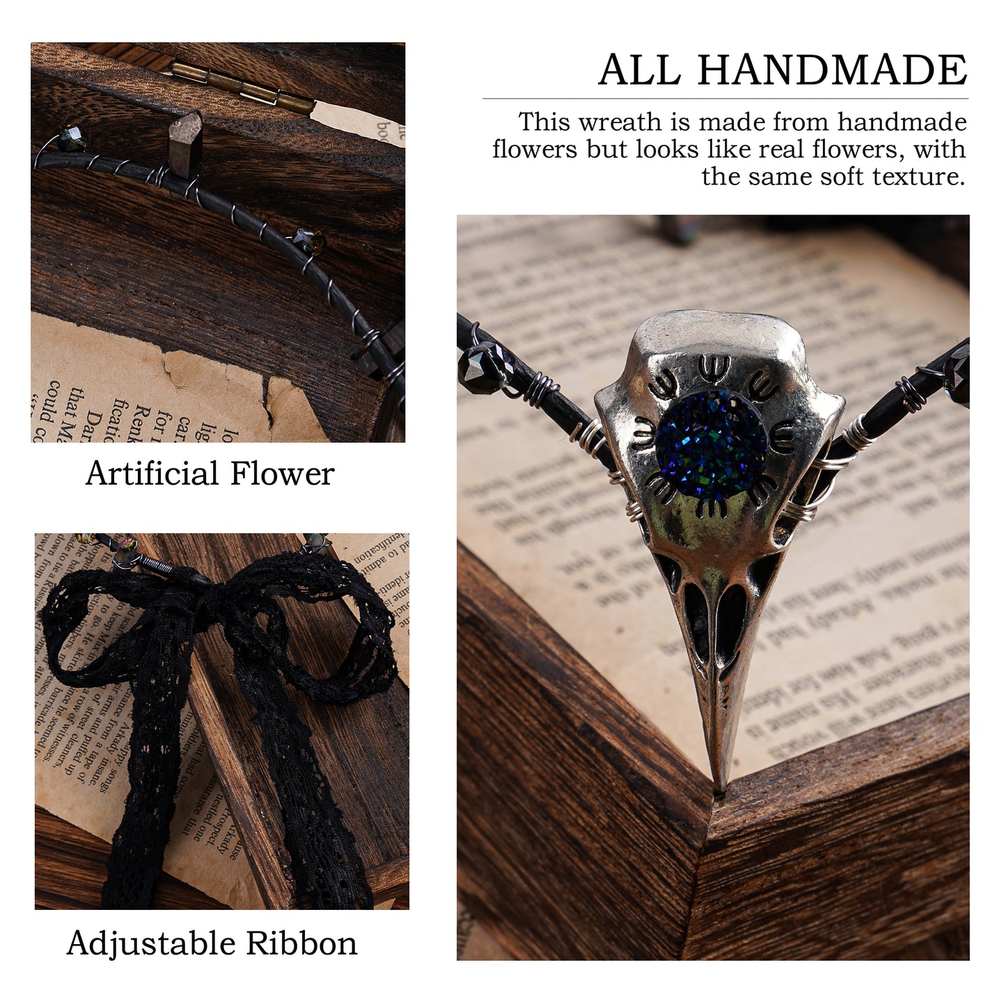 Handmade Raven Elf Crown