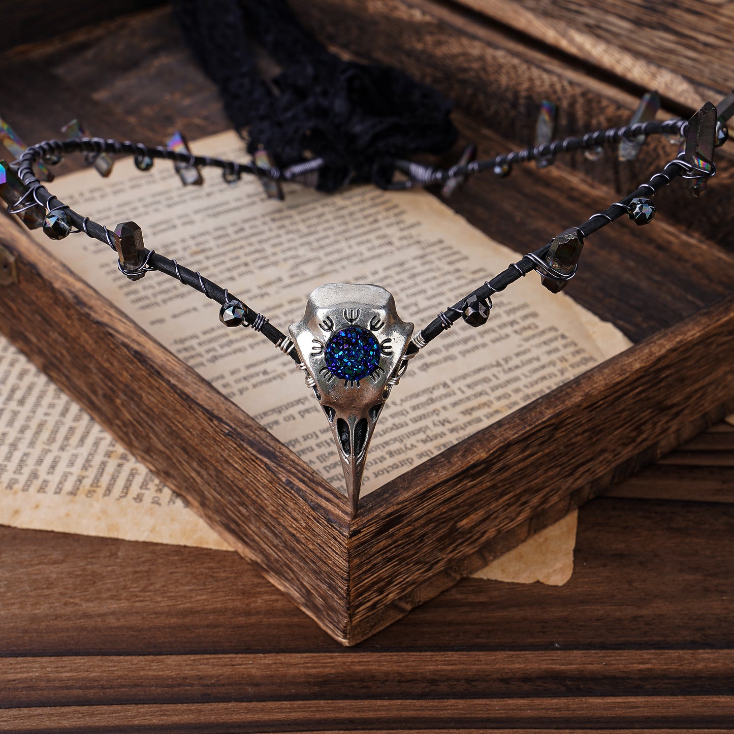 Handmade Raven Elf Crown