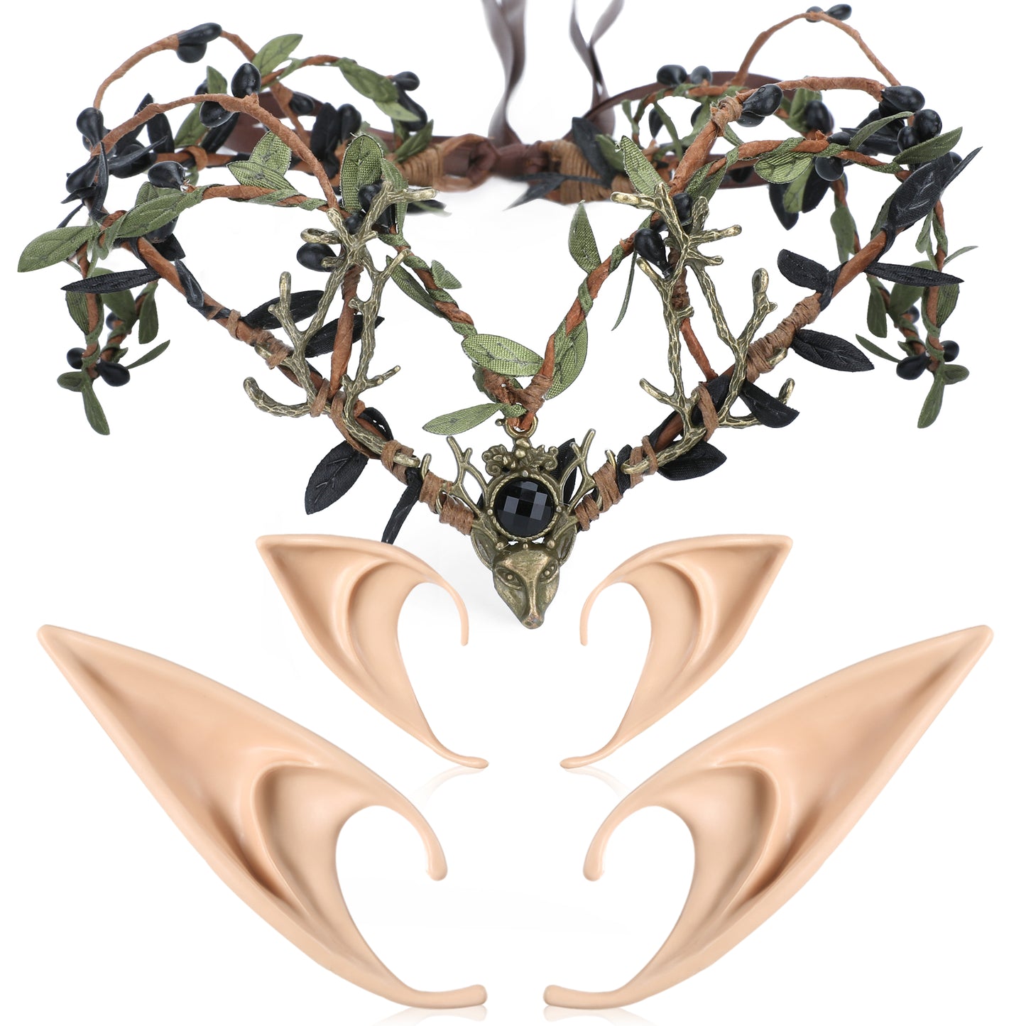 Elf Ears with Woodland Fairy Headband