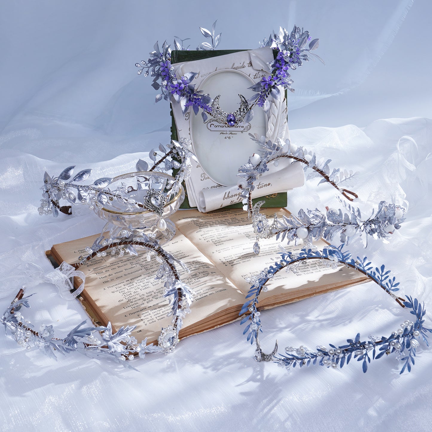 White Daisy Halo Crown: Wedding Bridal, Goddess Tiara, Chamomile Floral