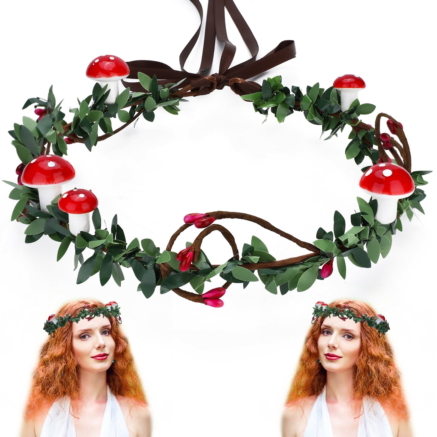 Mushroom Flower Headpiece: Woodland Elf Headband
