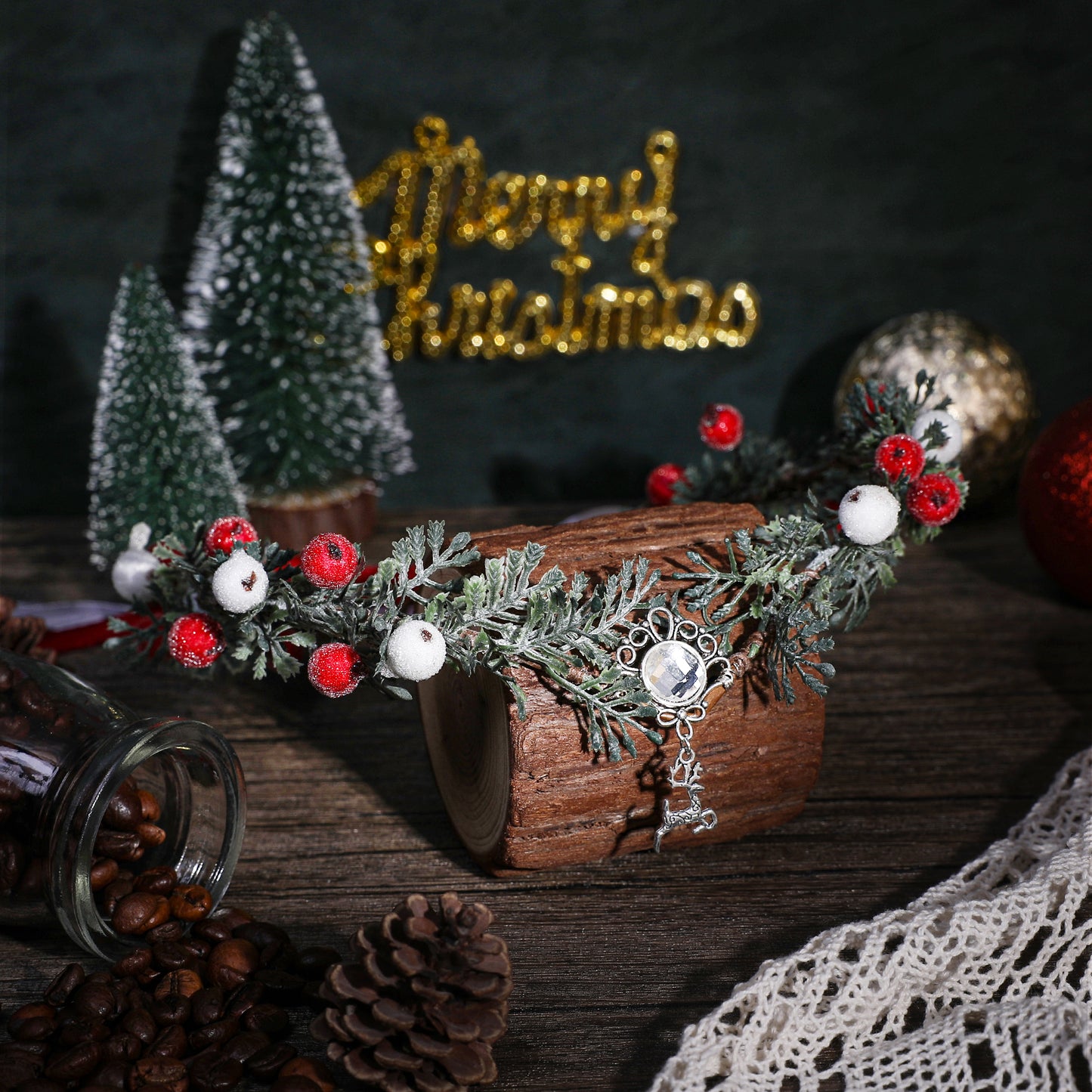 Christmas Ivy Headband: Spruce Twig Crown
