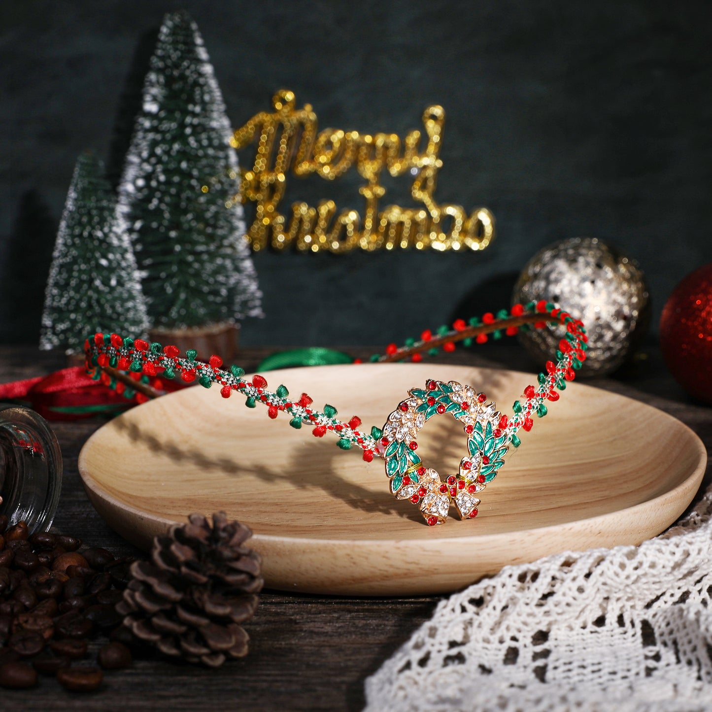 Christmas Tiara: Woodland Headpiece