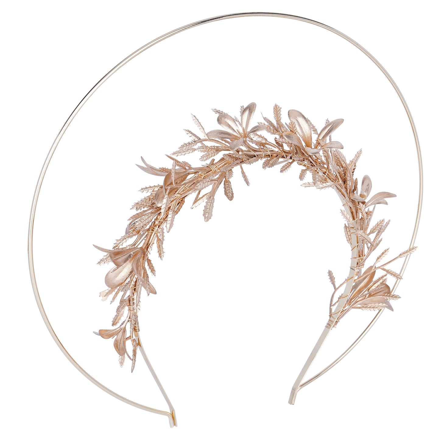 Handmade Gold Halo Headband for Wedding