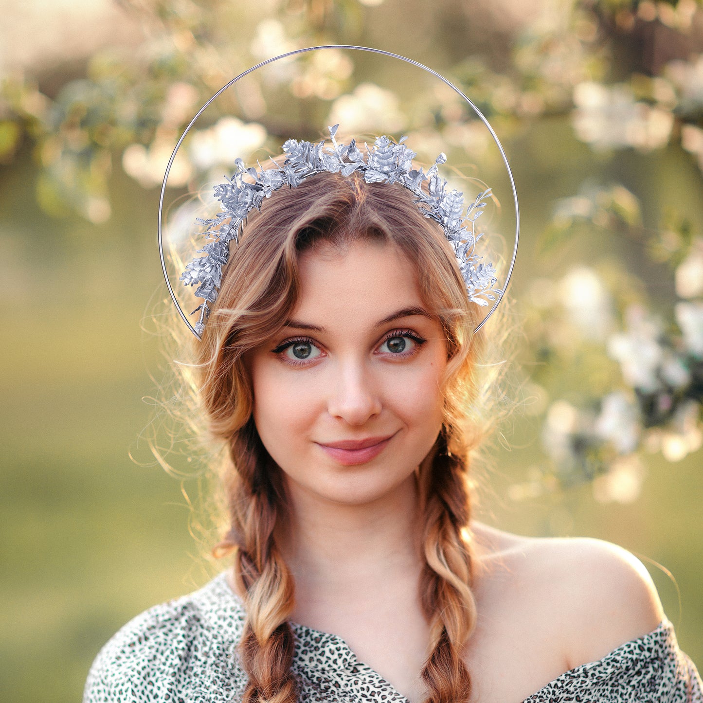 Gold Antler Flower Headband