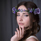 Purple Fairy Flower Crown: Boho Braided Floral Headpiece