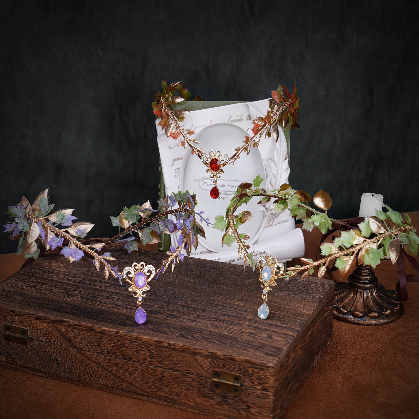 Handmade Purple Grape Vine Headband: Fairy Crystal Crown