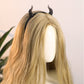 MOSTORY Black Demon Horns Headband - Handmade Devil Horn Headband