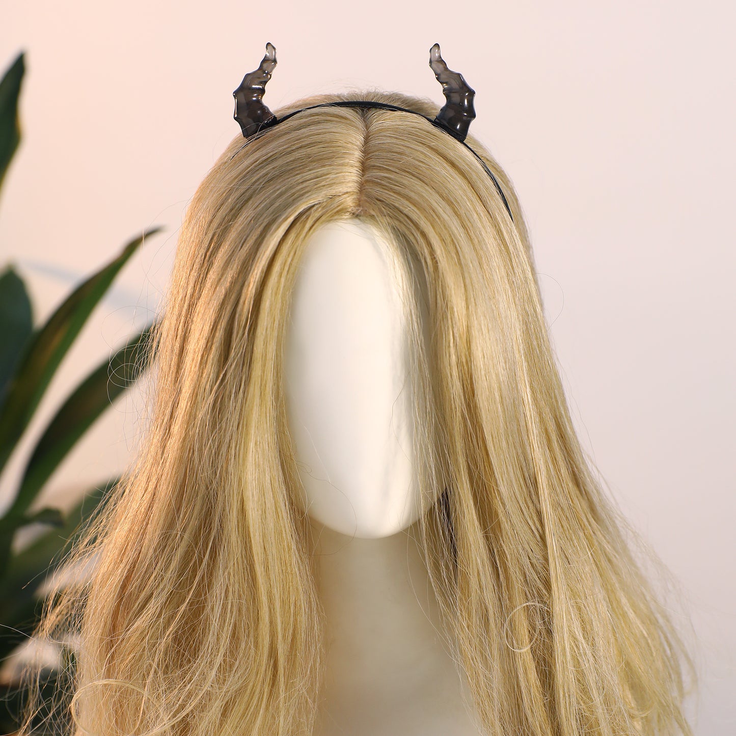 MOSTORY Black Demon Horns Headband - Handmade Devil Horn Headband