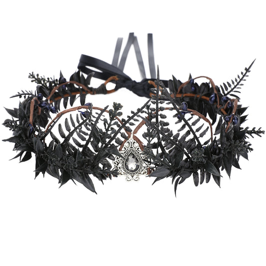 Handmade Black Crown: Men Gothic Tiara Headband