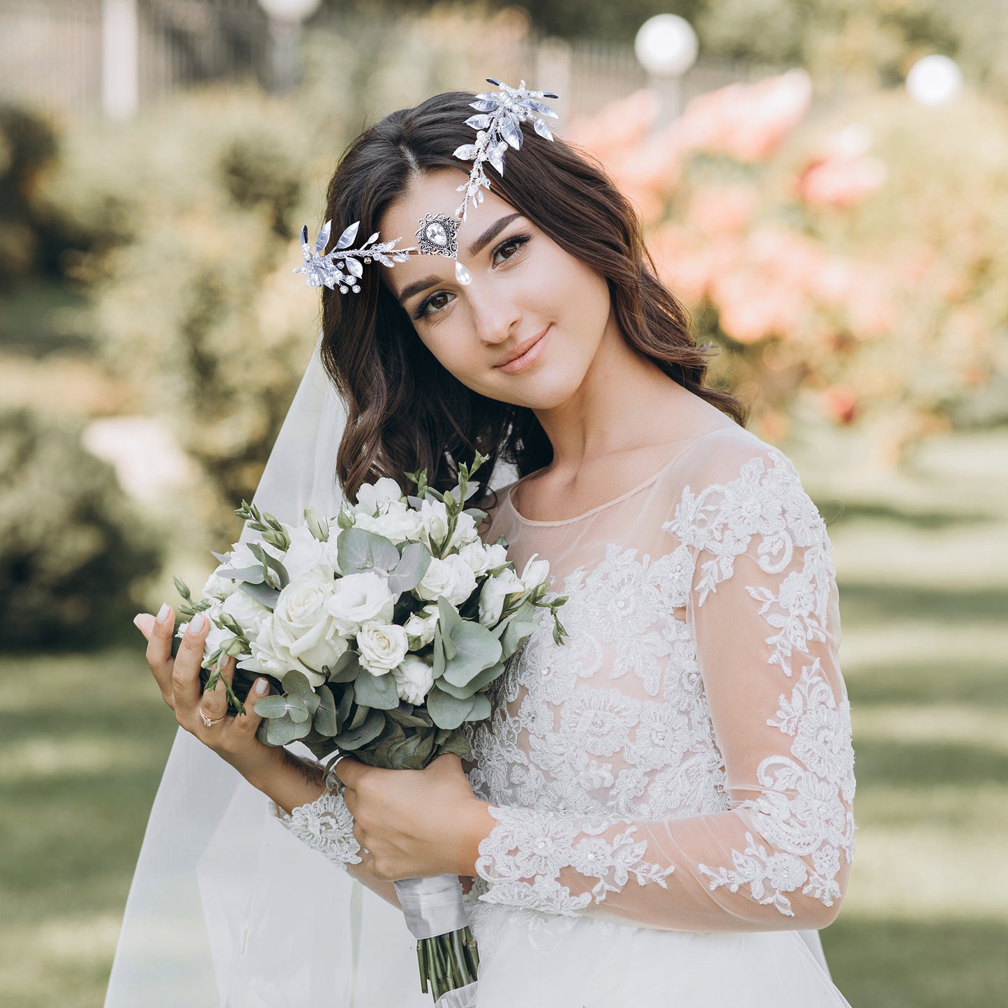 Golden Halo Crown: Wedding Bridal, Goddess Headband, Laurel Leaf Tiara