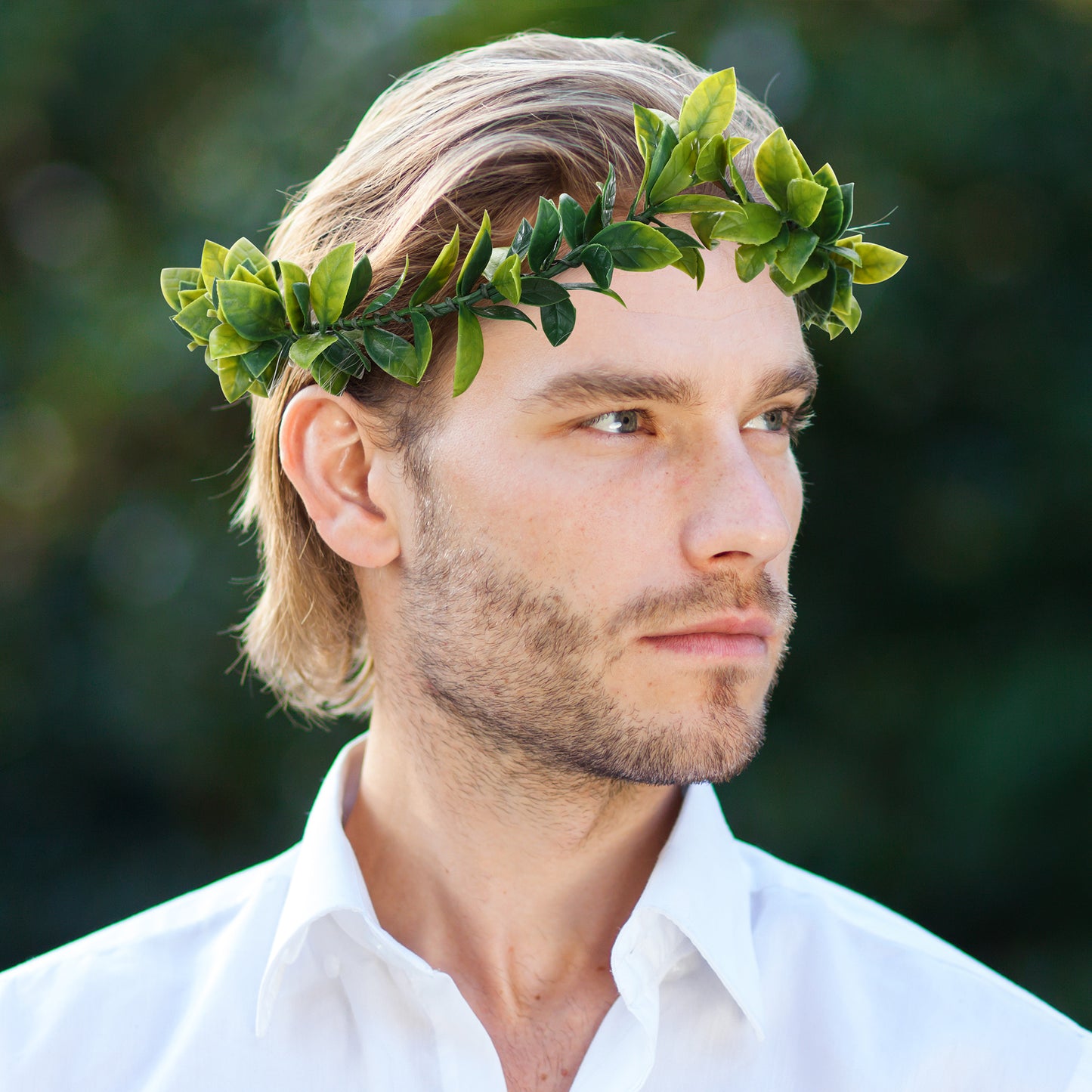 Handmade Green Laurel Leaf Crown Headband