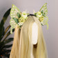 Green Fairy Flower Crown - Butterfly Wings Headband Floral Hairband Woodland Headpiece Fairy Costume