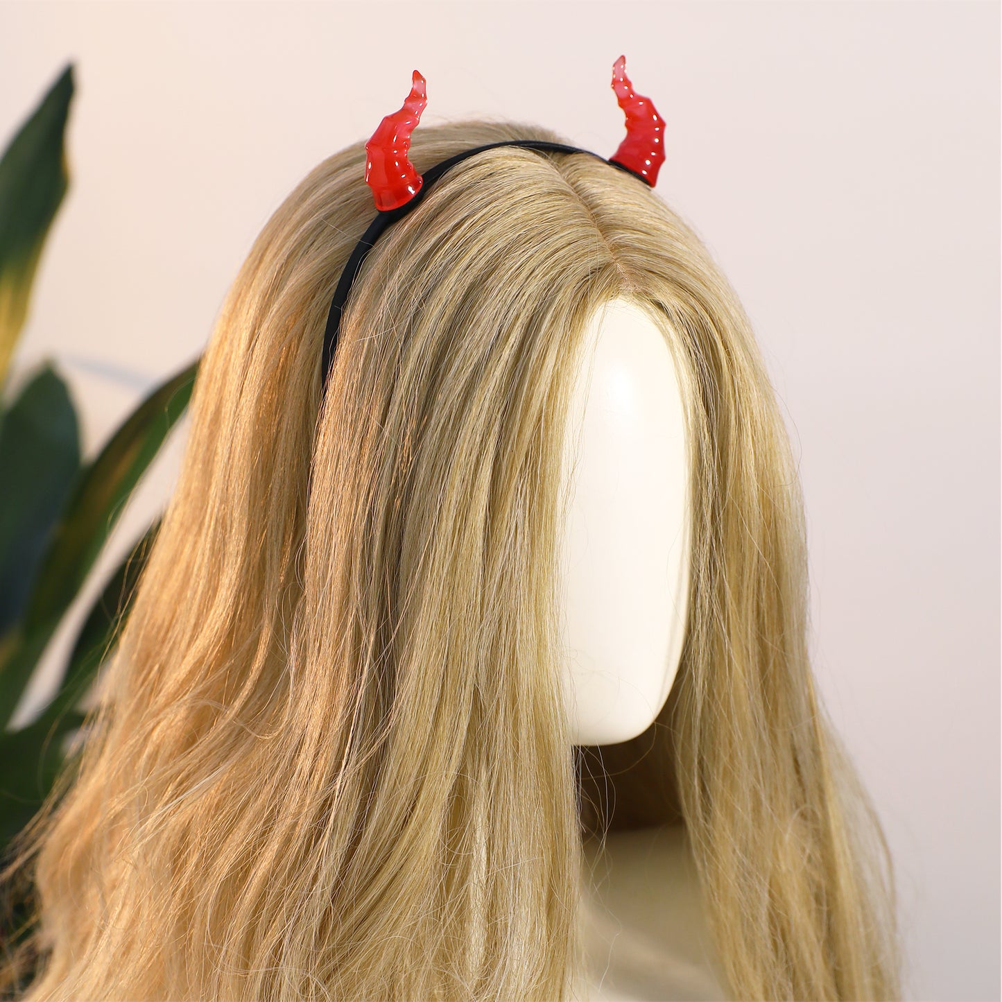 MOSTORY Red Devil Horns Headband - Handmade Horn Headband