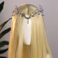 Blue Fairy Elf Crown - Elf Hairband Fariy Circlet Moon Crown White Elven Headpiece