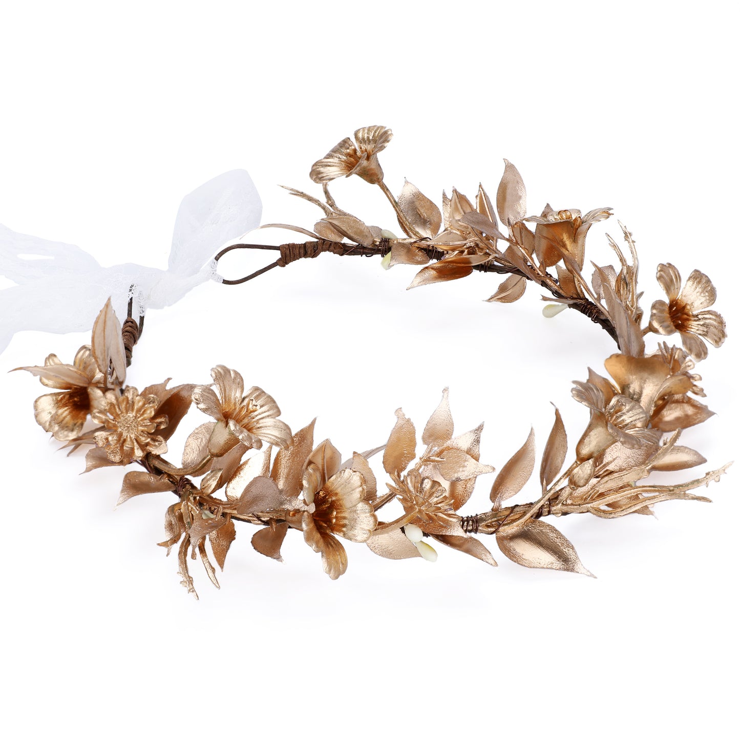 Gold Daisy Leaf Headpiece