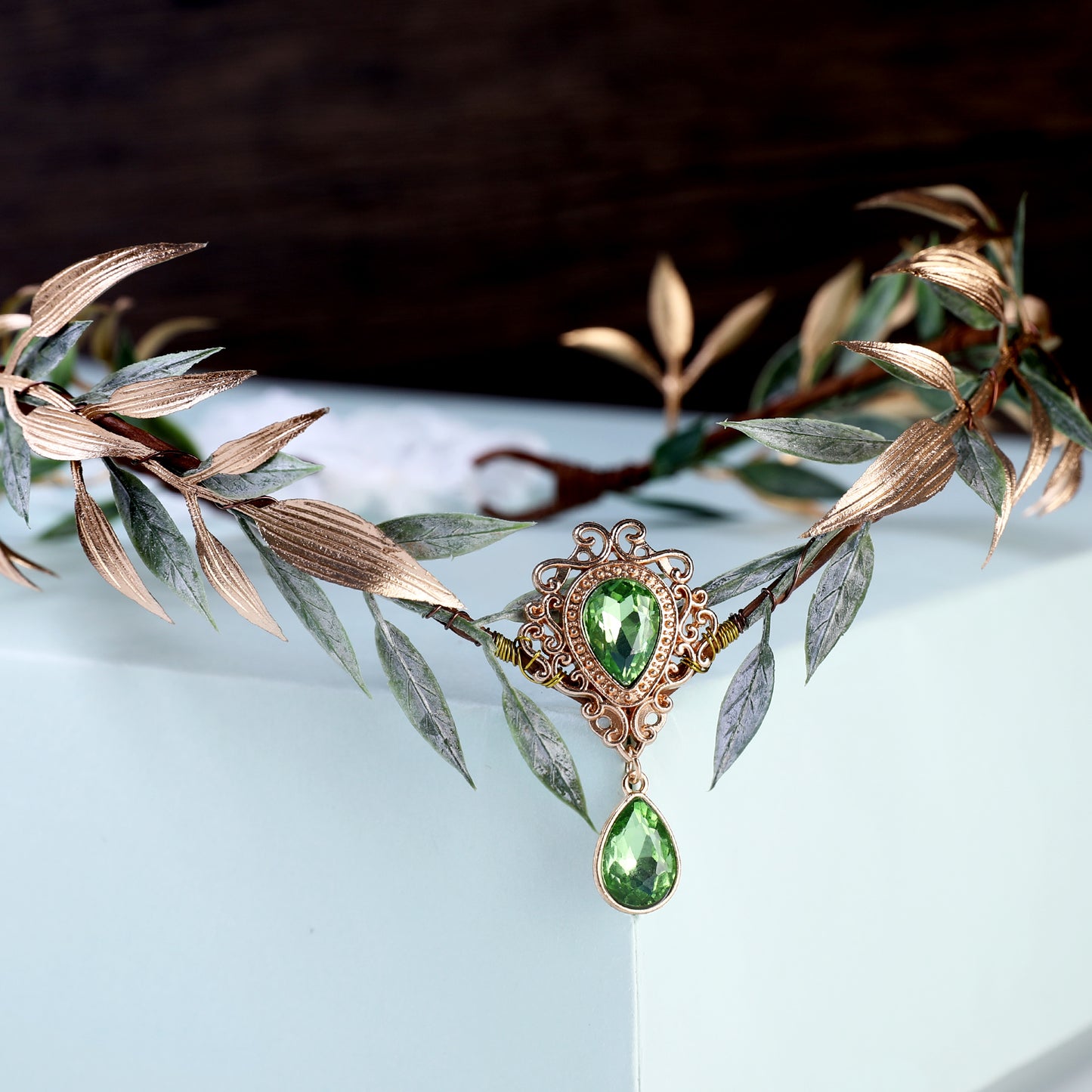 Fairy Leaf Rhinestone Headband