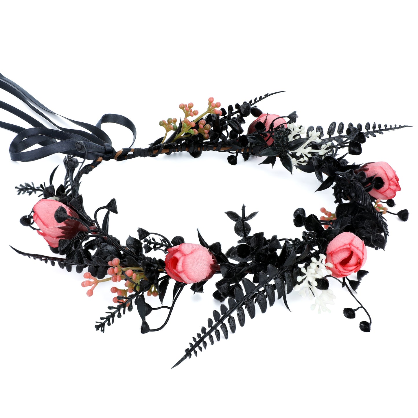 Floral Headpiece for Wedding: Rose Flower Crown Headband