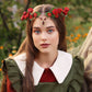 Handmade Red Flower Crown: Fairy Rose Headpiece