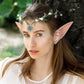 Elf Ears with Woodland Flower Crown: Fairy Headband, Pixie Ears Set