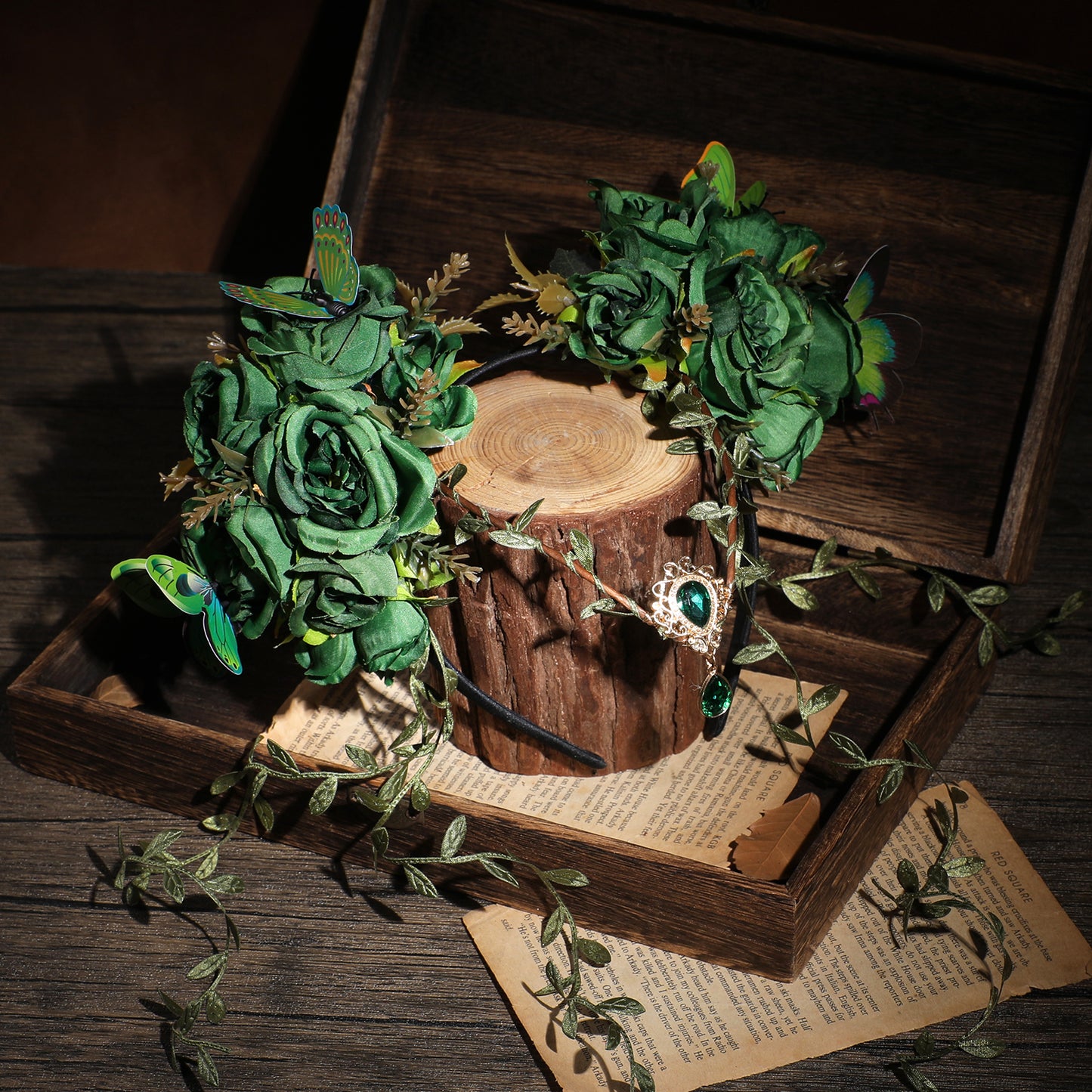 Green Fairy Flower Headpiece