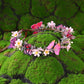 Handmade Pink Flower Butterfly Crown - Floral Elf Crown Woodland Fairy Headpiece Forest ELven Circlet