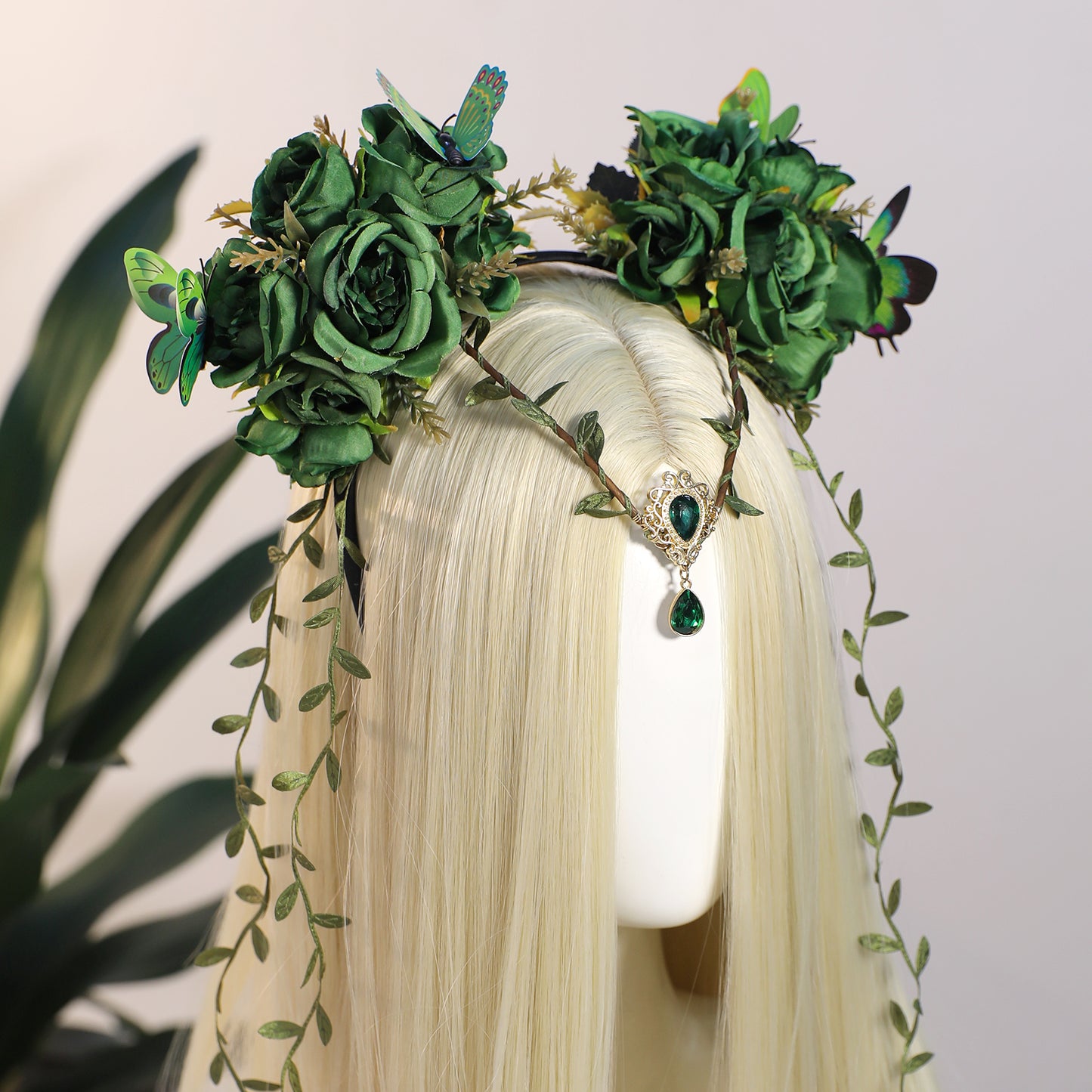 Green Fairy Flower Headpiece