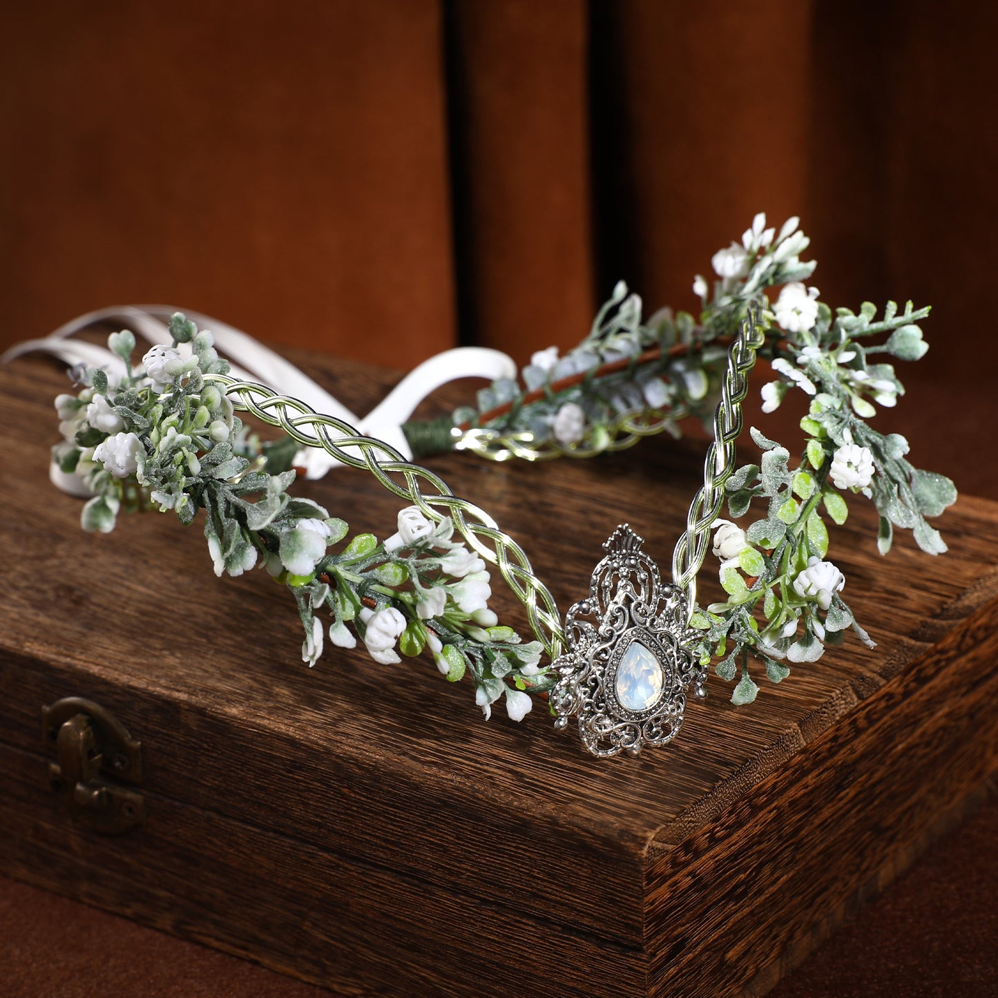 Woodland Flower Fairy Crown - Celtic Floral Headpiece Forest Viking