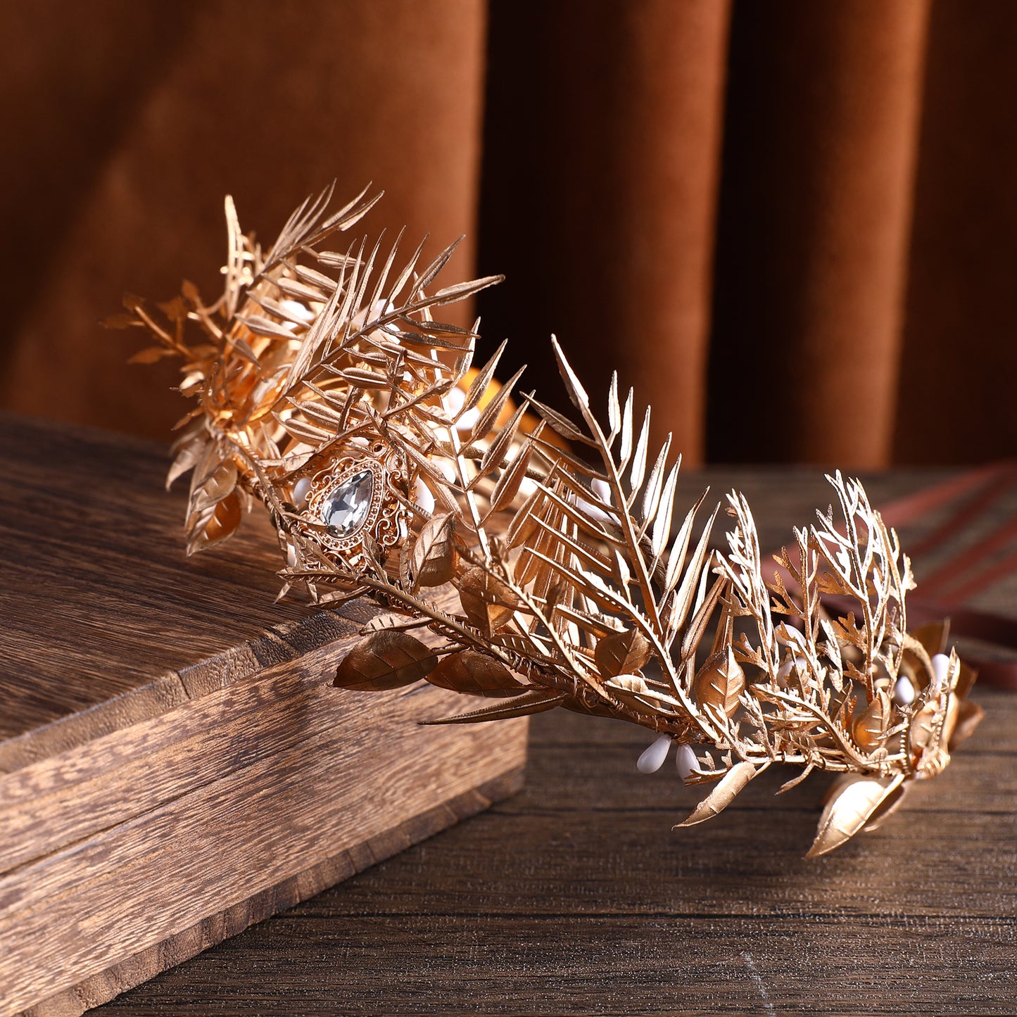 Handmade Golden King Crown with Branches Gold Twigs