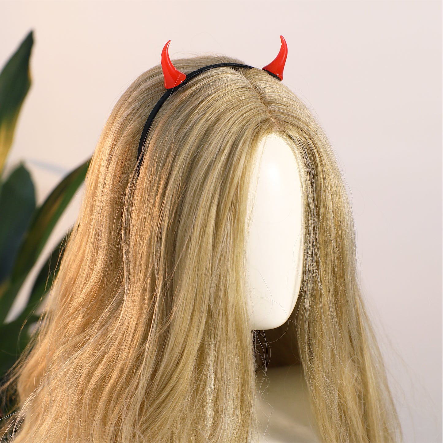 MOSTORY Red Demon Horns Headband - Handmade Devil Horn