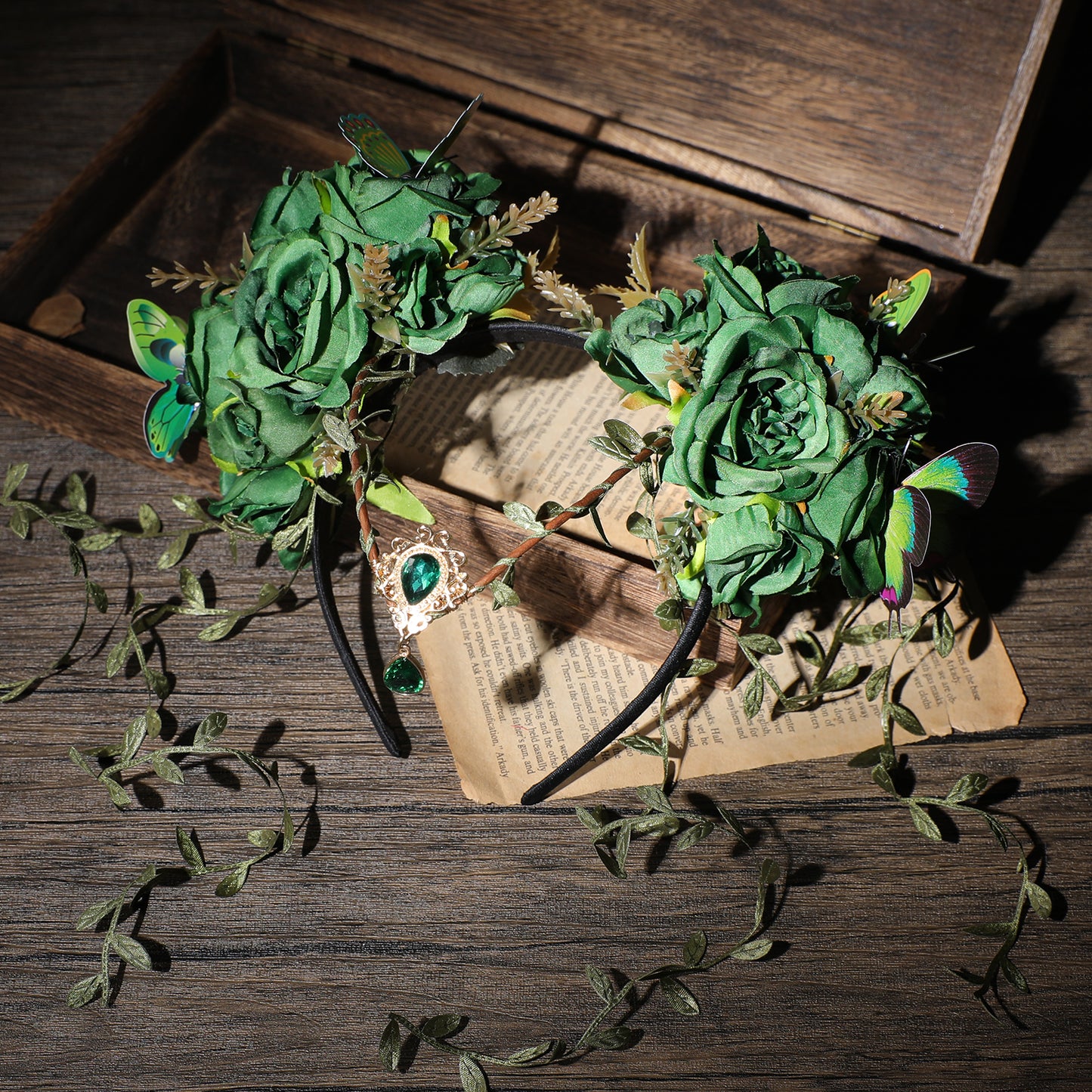 Green Fairy Flower Headpiece