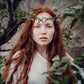 Forest Green Headpiece: Woodland Twig Headband, Elf Maple Leaves Crown